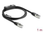DELOCK RJ45 Kabel ST < ST mit Schalter Cat.6 F/UTP 1m
