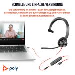 Poly Headset Blackwire 3315 Monaural Teams USB-A/C/3,5mm