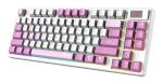 MSI FORGE GK600 TKL WIRELESS VIOLET Tastatur Gaming USB + Bluetooth QWERTY Spanisch Pink, Violett, Weiß