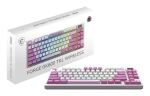 MSI FORGE GK600 TKL WIRELESS VIOLET Tastatur Gaming USB + Bluetooth QWERTY Spanisch Pink, Violett, Weiß