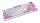 MSI FORGE GK600 TKL WIRELESS VIOLET Tastatur Gaming USB + Bluetooth QWERTY Spanisch Pink, Violett, Weiß