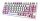 MSI FORGE GK600 TKL WIRELESS VIOLET Tastatur Gaming USB + Bluetooth QWERTY Spanisch Pink, Violett, Weiß