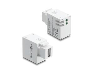 DELOCK Keystone Modul  mit USB Typ-A Ladebuchse 2,1 A weiß