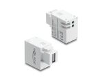 DELOCK Keystone Modul  mit USB Typ-A Ladebuchse 2,1 A weiß