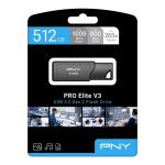 PNY Pro Elite V3 USB-Stick 512 GB USB Typ-A 3.2 Gen 2 (3.1 Gen 2) Schwarz