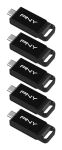 PNY Elite USB-Stick 64 GB USB Typ-C 3.2 Gen 1 (3.1 Gen 1) Schwarz