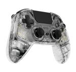 Deltaco Gaming GAM-169-T Gaming-Controller Transparent Bluetooth/USB Gamepad Android, Nintendo Switch, PC, PlayStation 4, iOS
