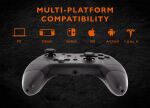 Deltaco Gaming GAM-183 Gaming-Controller Schwarz Bluetooth/USB Joystick + Motorsteuerungshebel Nintendo Switch