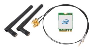 Shuttle WLN-M22 - Intel WLAN-AX210/Bluetooth Combo Kit mit M.2 card, Kabeln und ext. Antennen für Cubes