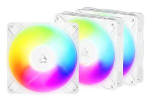 ARCTIC Freezer P12 Pro Reverse A-RGB (White) - 3 Pack - 120 mm A-RGB PWM-Lüfter mit Kabelsplitter