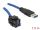 DeLOCK Keystone Modul USB 5 Gbps Typ-A Buchse 250° zu Typ-A Stecker mit 1,5 m Kabel schwarz