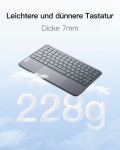 Inateck KB01105_GRAY Tastatur für Mobilgeräte QWERTZ Bluetooth Grau