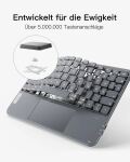 Inateck KB01105_GRAY Tastatur für Mobilgeräte QWERTZ Bluetooth Grau