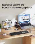 inateck Keyboard, ergonomic design, QWERTZ grau