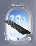 inateck Keyboard, ergonomic design, QWERTZ grau