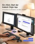 inateck Keyboard, ergonomic design, QWERTZ grau