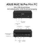 ASUS NUC 16 Pro Slim Mini PC RNUC16GDKU7684N2 (Intel Core Ultra 7 356H Prozessor, Intel Grafik, 2x 16GB DDR5 Speicher, 1TB G4 PCIe SSD, Intel WiFi 7, Windows 11 Pro NextGen Standard, mit EU-Netzkabel, bis 180 TOPS KI-Leistung, unterstützt OpenClaw & Herme