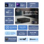 ASUS NUC 16 Pro Slim Mini PC RNUC16GDKU7684N2 (Intel Core Ultra 7 356H Prozessor, Intel Grafik, 2x 16GB DDR5 Speicher, 1TB G4 PCIe SSD, Intel WiFi 7, Windows 11 Pro NextGen Standard, mit EU-Netzkabel, bis 180 TOPS KI-Leistung, unterstützt OpenClaw & Herme