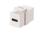 Equip USB 3.2 Gen2 USB-C Keystone-Koppler, Weiß, 20 Gbit/s, PD 100 W, 4K/60 Hz