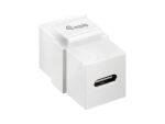 Equip USB 3.2 Gen2 USB-C Keystone-Koppler, Weiß, 20 Gbit/s, PD 100 W, 4K/60 Hz