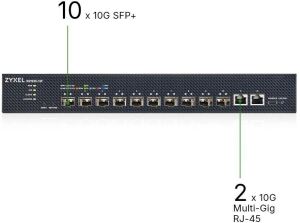 Zyxel 12-Port Smart Managed Switch,10x10G SFP+ 2x10GBit RJ45