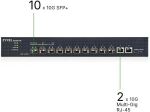 Zyxel 12-Port Smart Managed Switch,10x10G SFP+ 2x10GBit RJ45