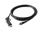 Equip 2-in-1 USB-C-auf-C- + HDMI-Kabel, 2,0m, PD100W, 4K/60Hz, 20 Gbit/s