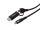 Equip 2-in-1 USB-C-auf-C- + HDMI-Kabel, 2,0m, PD100W, 4K/60Hz, 20 Gbit/s