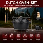 Gusskönig Eingebrannter Dutch Oven Set 9L ohne Füße