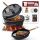 Gusskönig Eingebrannter Dutch Oven Set 7L mit Füße
