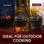 Gusskönig Eingebrannter Dutch Oven Set 7L ohne Füße