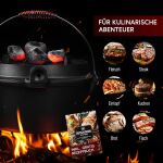 Gusskönig Eingebrannter Dutch Oven Set 7L ohne Füße