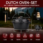 Gusskönig Eingebrannter Dutch Oven Set 7L ohne Füße
