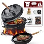 Gusskönig Eingebrannter Dutch Oven Set 12L mit...