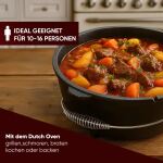 Gusskönig Eingebrannter Dutch Oven Set 12L mit Füße