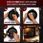 Gusskönig Eingebrannter Dutch Oven Set 12L mit Füße