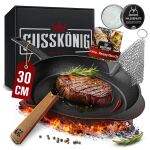 Gusskönig Eingebrannte Gusseisenpfanne 30cm
