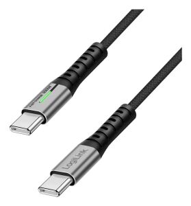 LogiLink CU0432 USB Kabel USB 3.2 Gen 2x2 1 m USB C 20 Gbit/s 100 W Schwarz