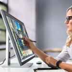 ALOGIC 32C4KPDWT Computerbildschirm 81,3 cm (32") 3840 x 2160 Pixel 4K Ultra HD LED Touchscreen Multi-Nutzer Schwarz, Silber