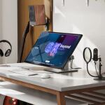 ALOGIC 32C6KPDTF Computerbildschirm 81,3 cm (32") 6016 x 3384 Pixel 6K Ultra HD LED Touchscreen Multi-Nutzer Silber, Schwarz
