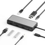 ALOGIC FUPHD1 laptop-dockingstation & portreplikator Kabelgebunden USB 3.2 Gen 1 (3.1 Gen 1) Type-A Grau, Schwarz