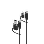 ALOGIC ELSI4IN1U2BK1.5 USB Kabel 1,5 m USB A/USB C USB C/Lightning Schwarz