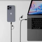ALOGIC ELSI4IN1U2BK1.5 USB Kabel 1,5 m USB A/USB C USB C/Lightning Schwarz