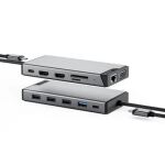ALOGIC DUCDDV3V2 laptop-dockingstation & portreplikator Kabelgebunden USB 3.2 Gen 1 (3.1 Gen 1) Type-A + Type-C Grau