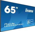 iiyama ProLite LE6540UHS++B-Ware++65" 16:9 4K 18/7 Display schwarz