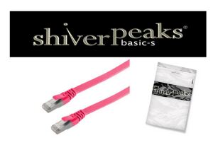 Shiverpeaks RJ45 Patchkabel-Flach, Cat7, slim, 2,0m magenta