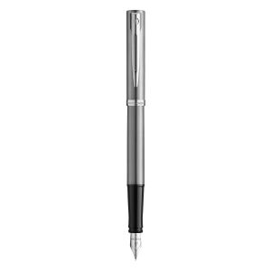 WATERMAN Füllfederhalter IMPRESSION Stainless SteelCT M Blau Geschenkbox