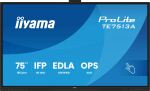 iiyama TE7513A-B2AG Signage-Display Interaktiver Flachbildschirm 190,5 cm (75") WLAN 500 cd/m² 4K Ultra HD Schwarz Touchscreen Eingebauter Prozessor Android 24/7