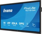 iiyama TE7515A-B2AG Signage-Display Kiosk-Design 190,5 cm (75") WLAN 550 cd/m² 4K Ultra HD Schwarz Touchscreen Eingebauter Prozessor Android 24/7