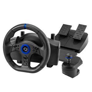 Blade BL7002 Gaming-Controller Schwarz, Blau USB Lenkrad + Pedale + Schalthebel PC, PlayStation 5
